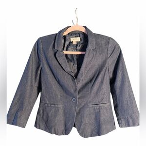 Loft Petites Chambray Blazer Jacket